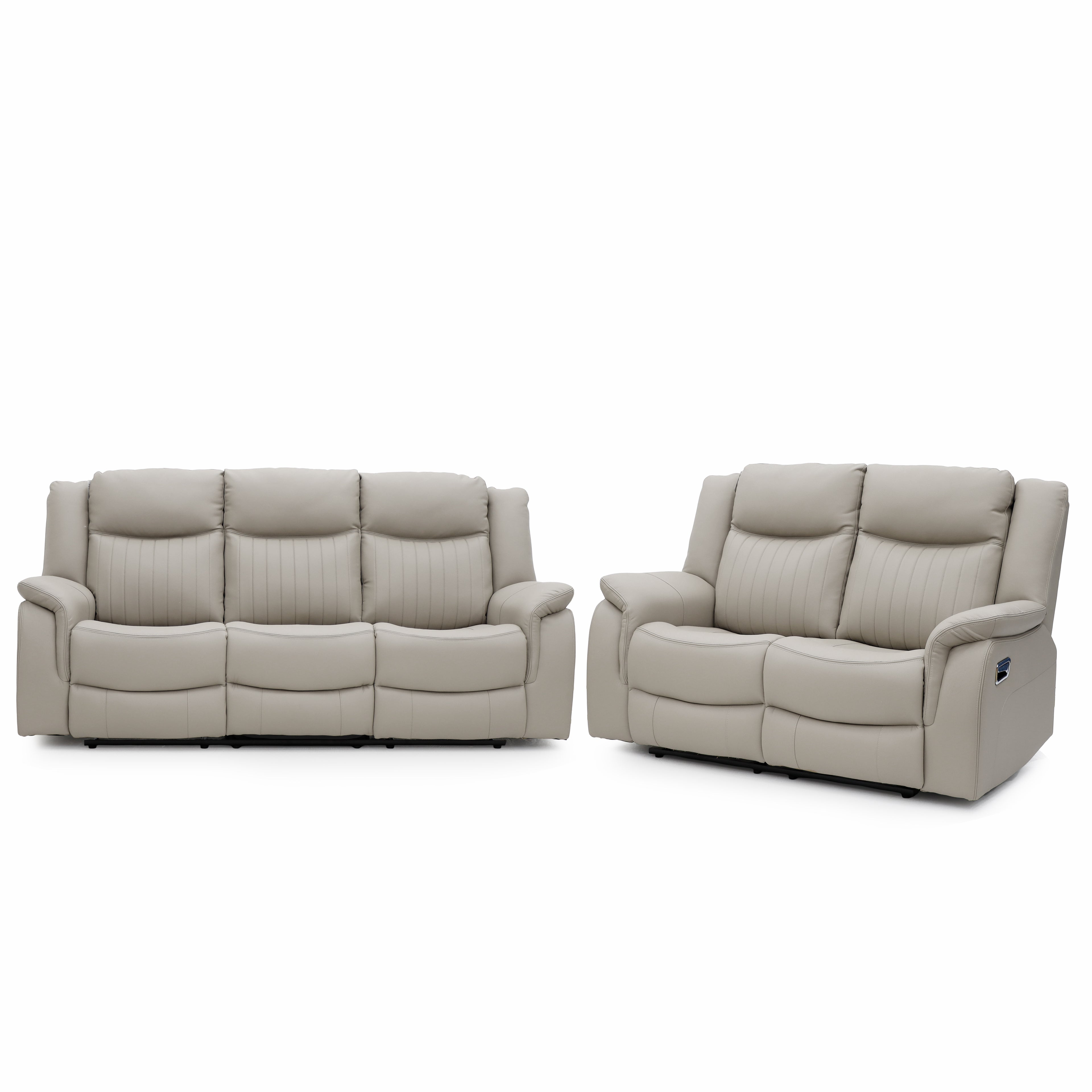 The Bennington Pebble Grey 3+2 Manual Reclining