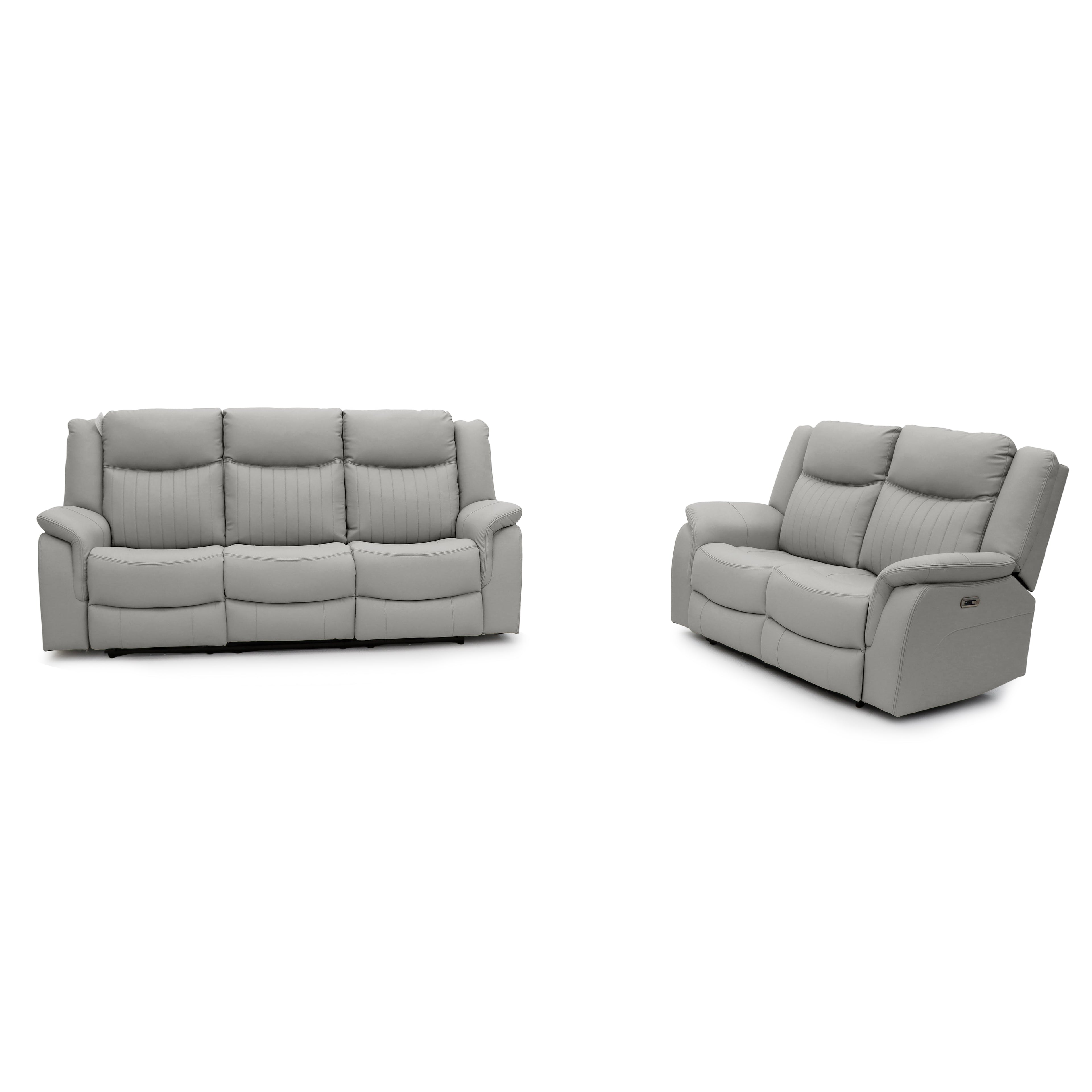 The Bennington Warm Grey 3+2 Power Reclining