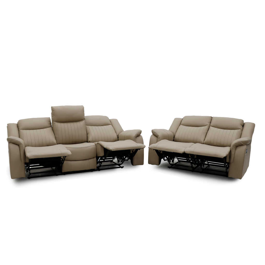 The Bennington Mushroom-Mocha 3+2 Manual Reclining