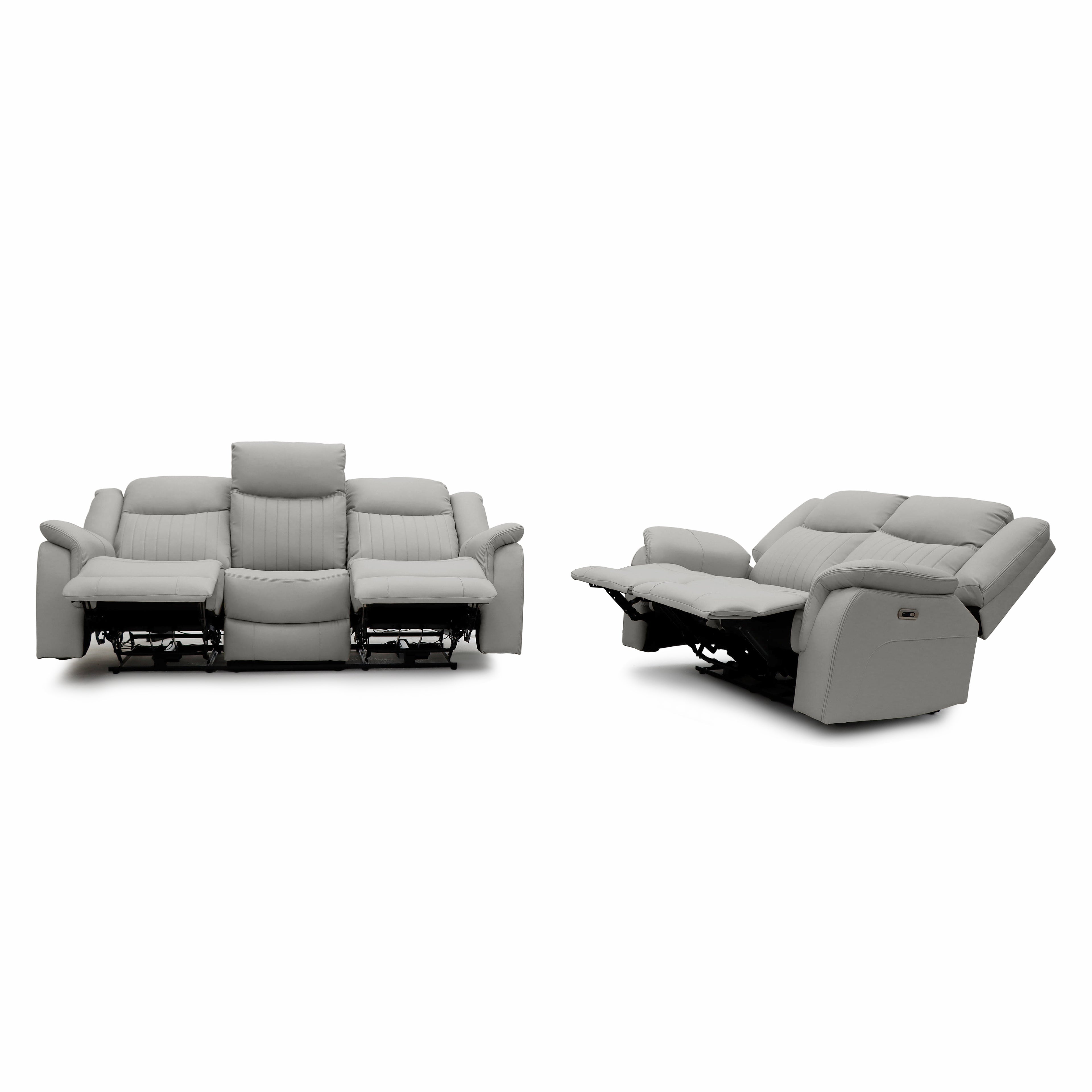 The Bennington Warm Grey 3+2 Power Reclining