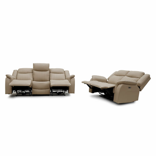 The Bennington Mushroom-Mocha 3+2 Power Reclining