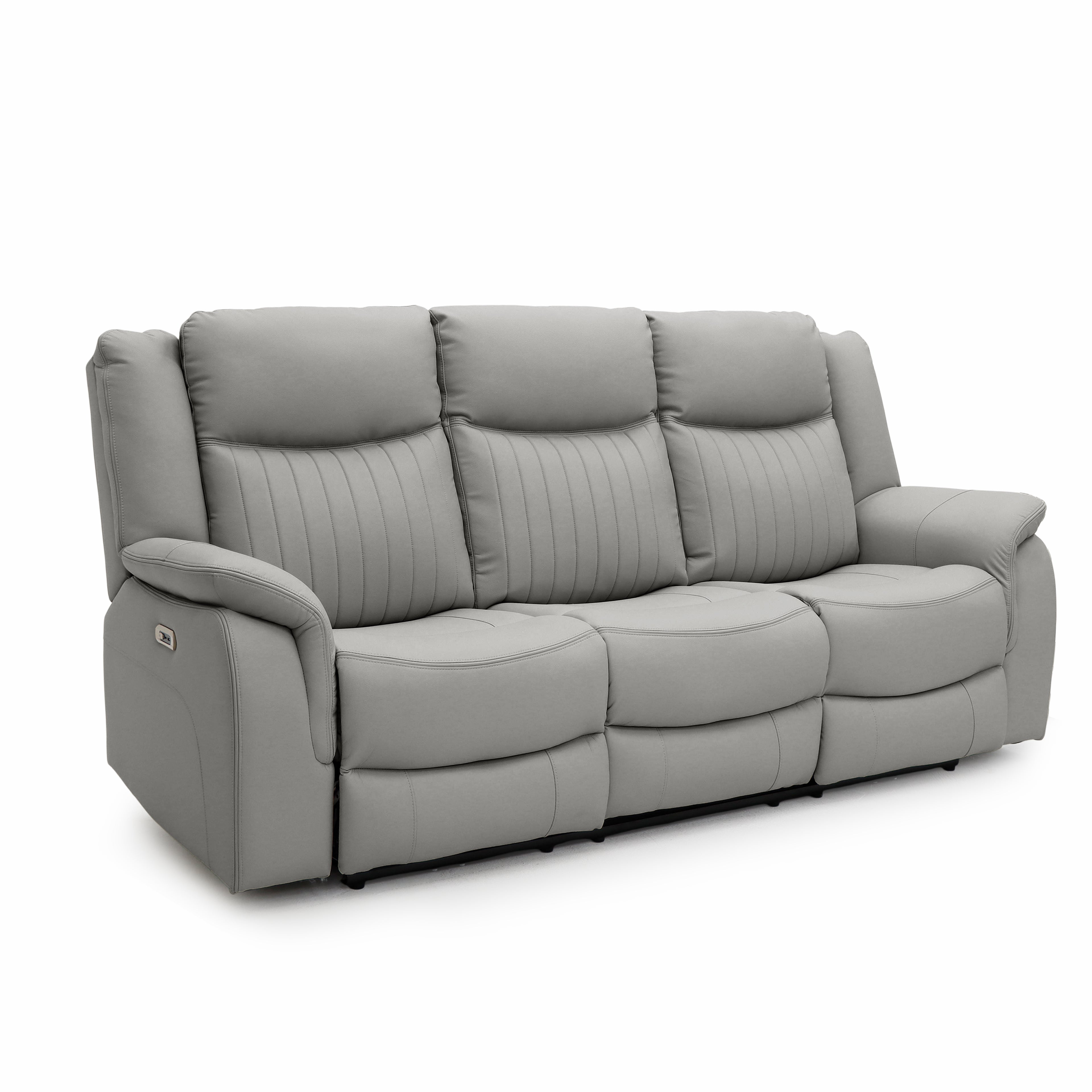 The Bennington Warm Grey 3+2 Power Reclining
