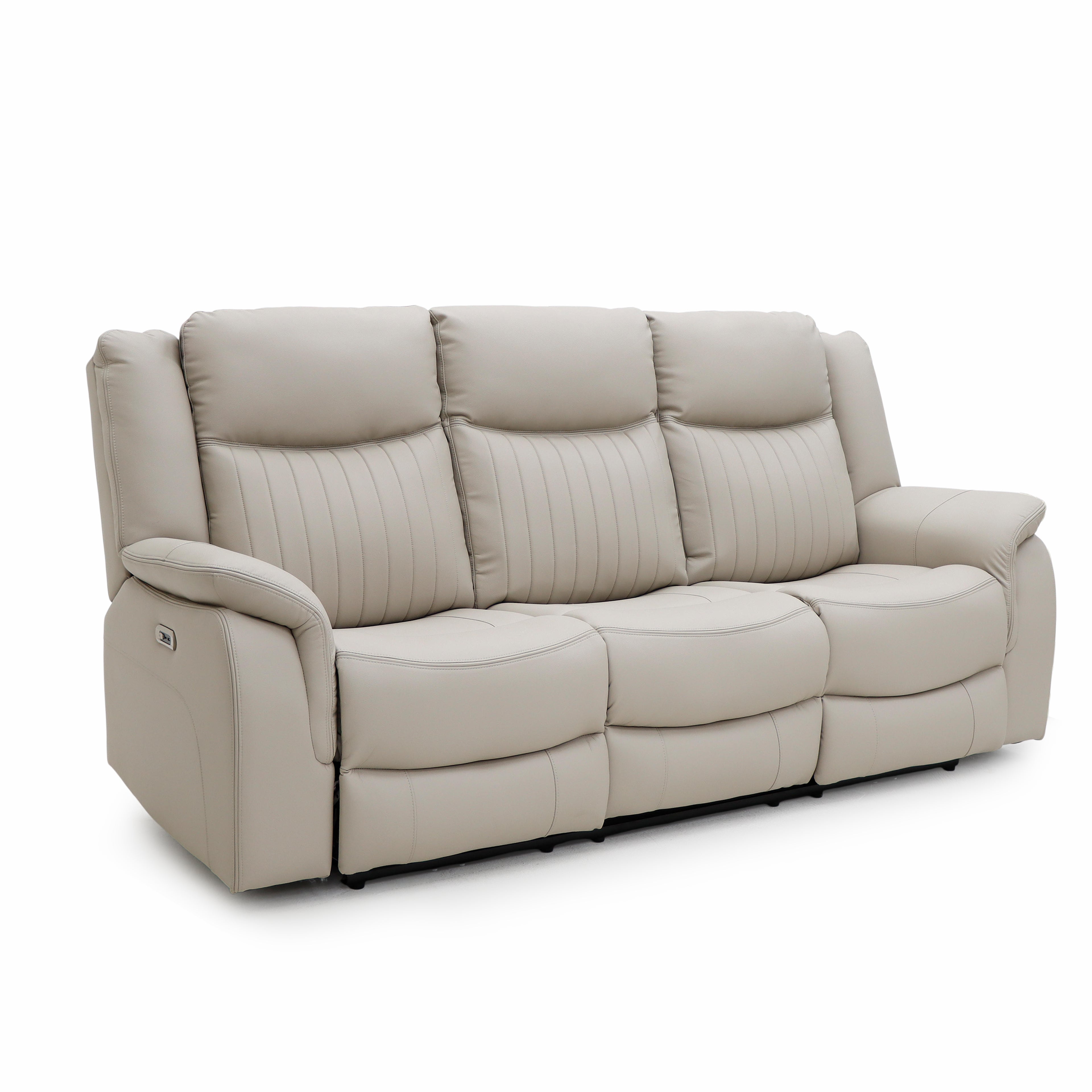 The Bennington Pebble Grey 3+2 Power Reclining