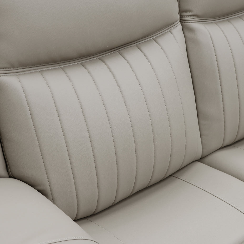 The Bennington Pebble Grey 3 Seater Manual Reclining