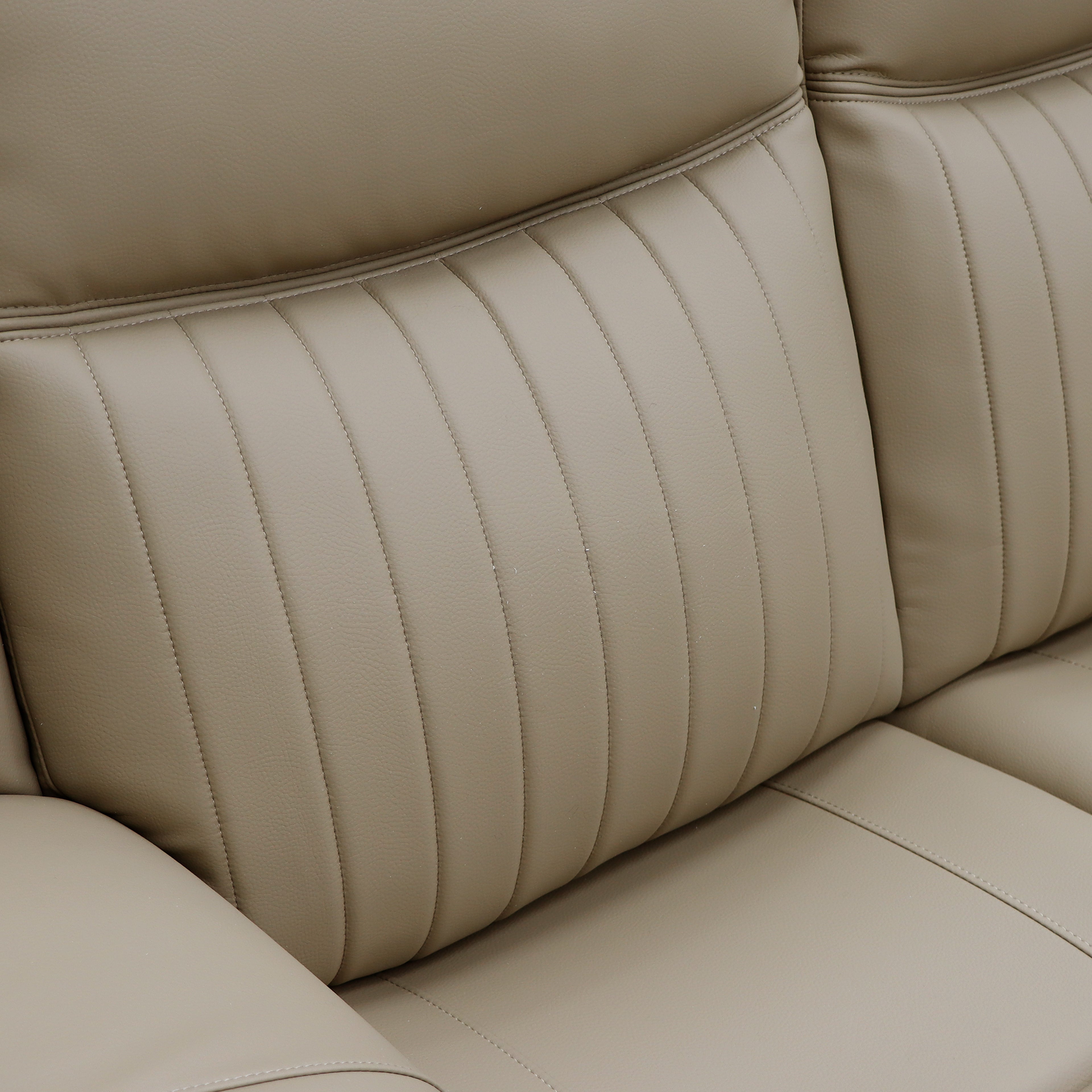The Bennington mushroom-Mocha 3 Seater Manual Reclining