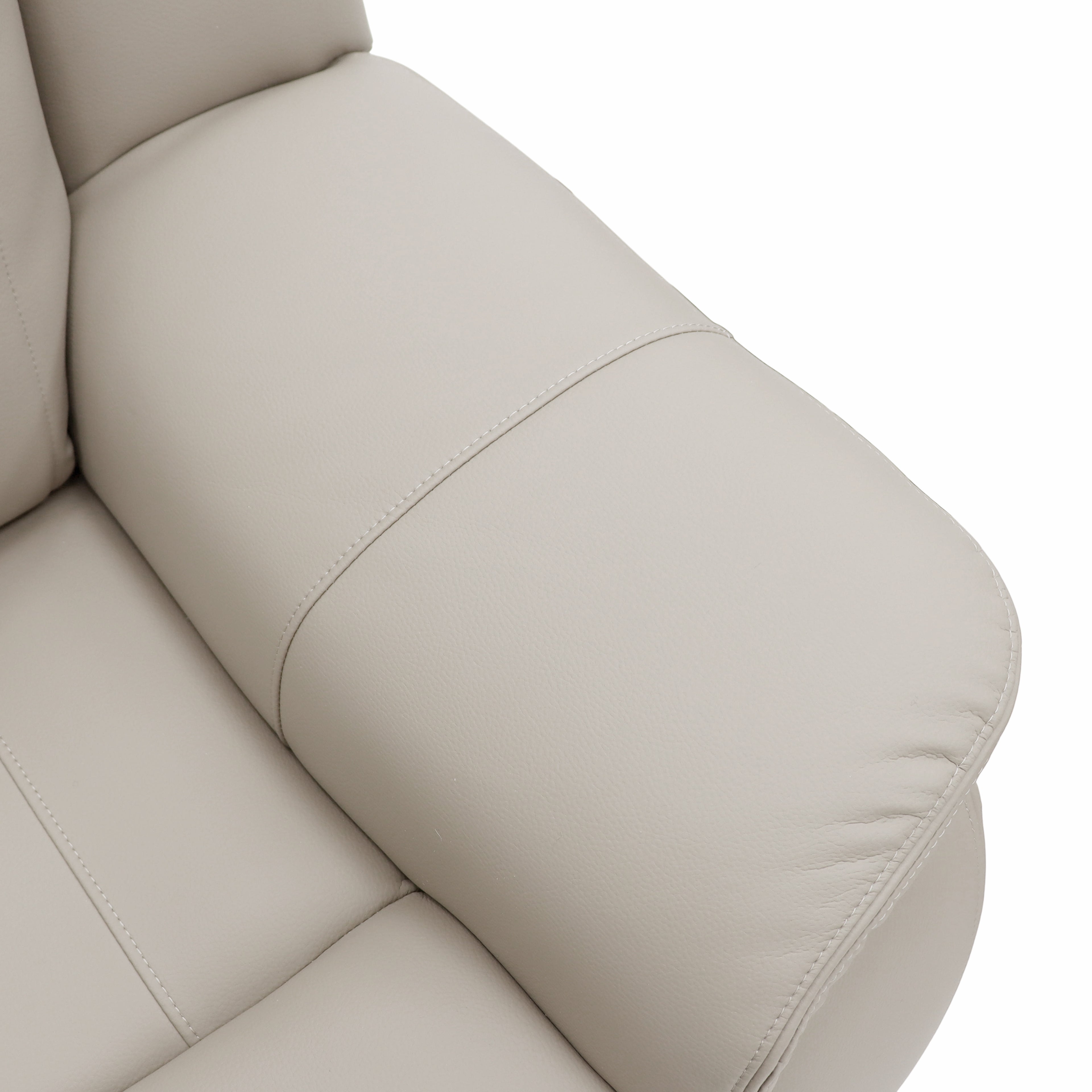 The Bennington Pebble Grey 3 Seater Manual Reclining