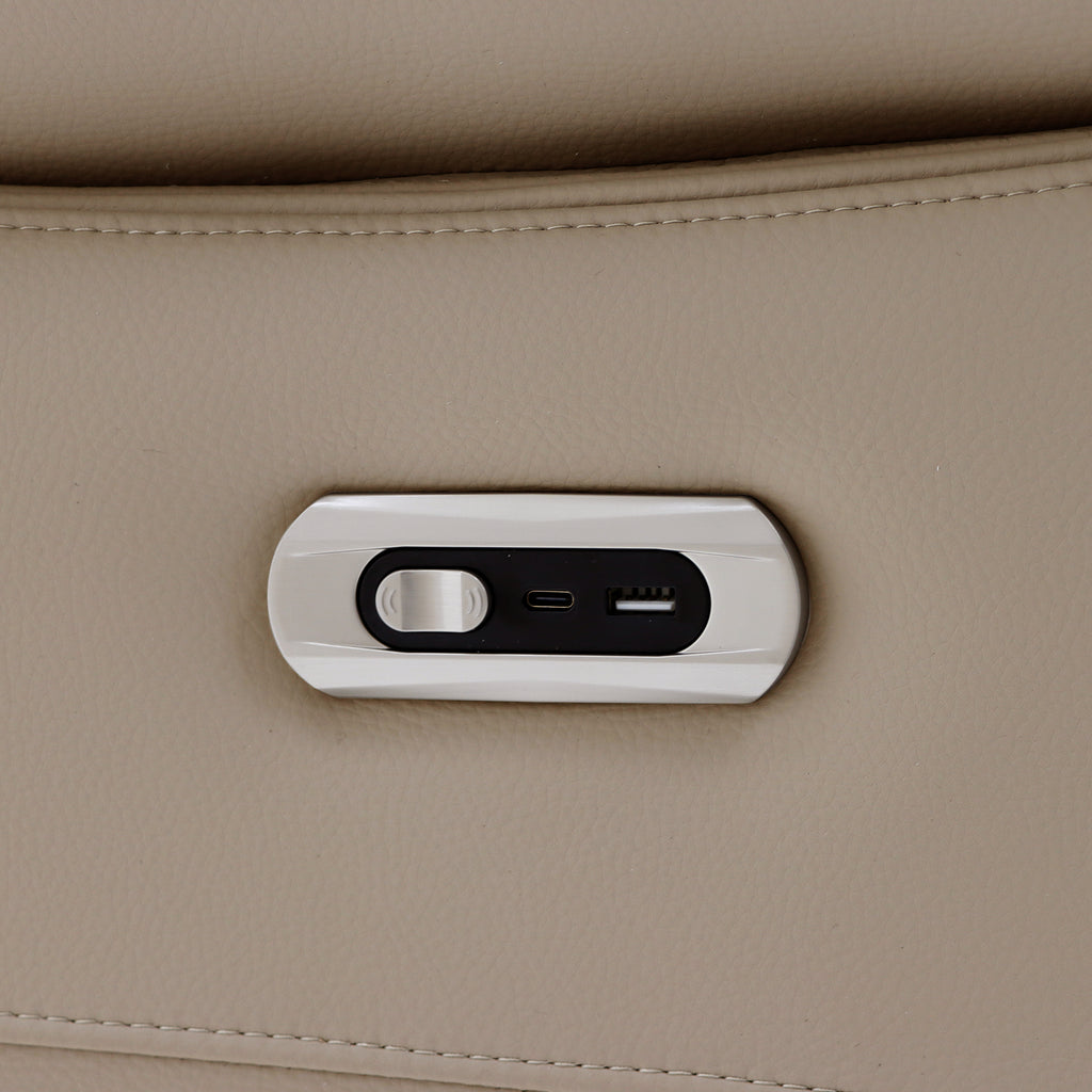 The Bennington Mushroom-Mocha 3+2 Power Reclining
