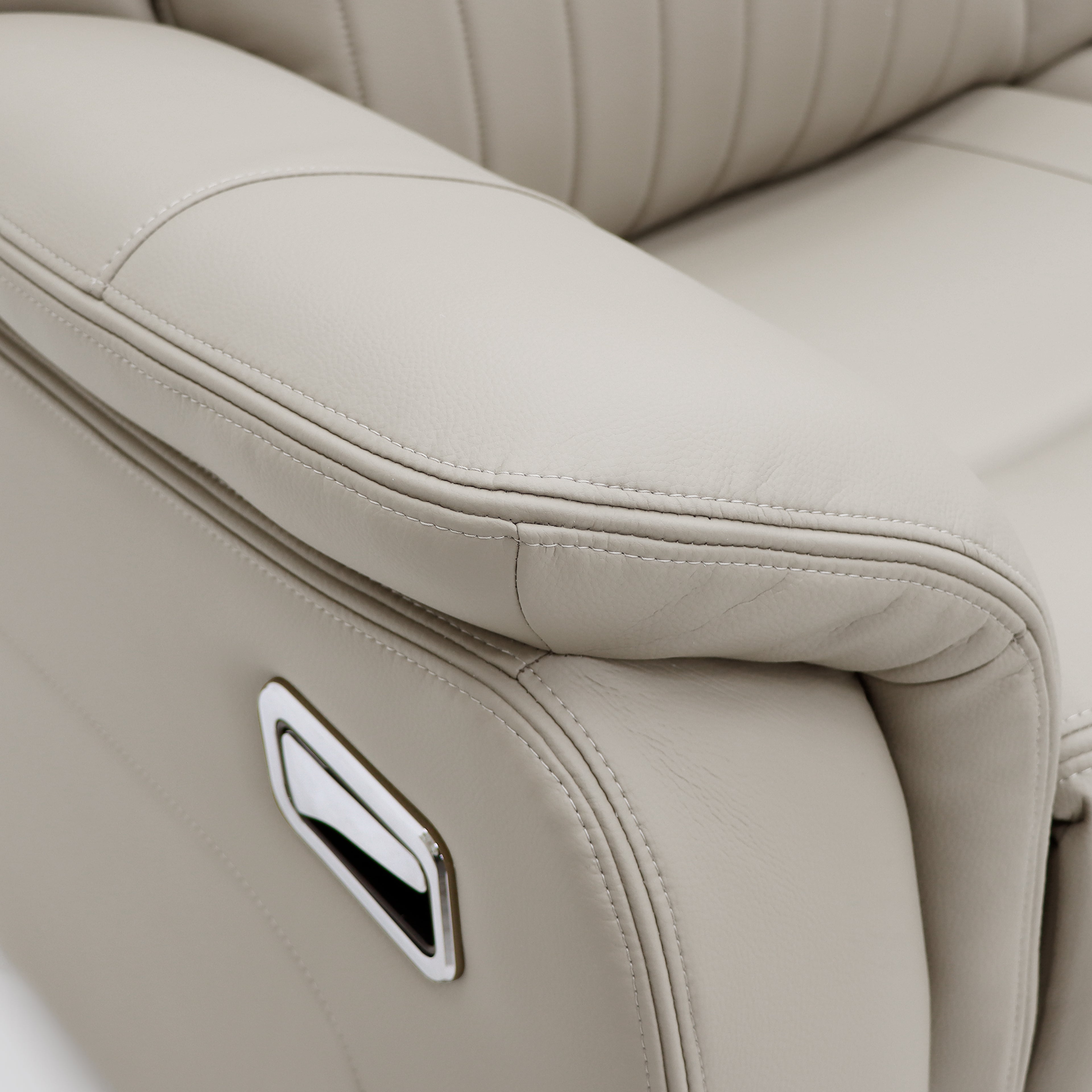 The Bennington Pebble Grey 3 Seater Manual Reclining
